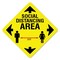 Signmission Social Distance Area 6 Ft Non-Slip Floor Graphic, 16in Vinyl Decal, 16" x 16", FD-X-16-9990 FD-X-16-9990 - alternate 1
